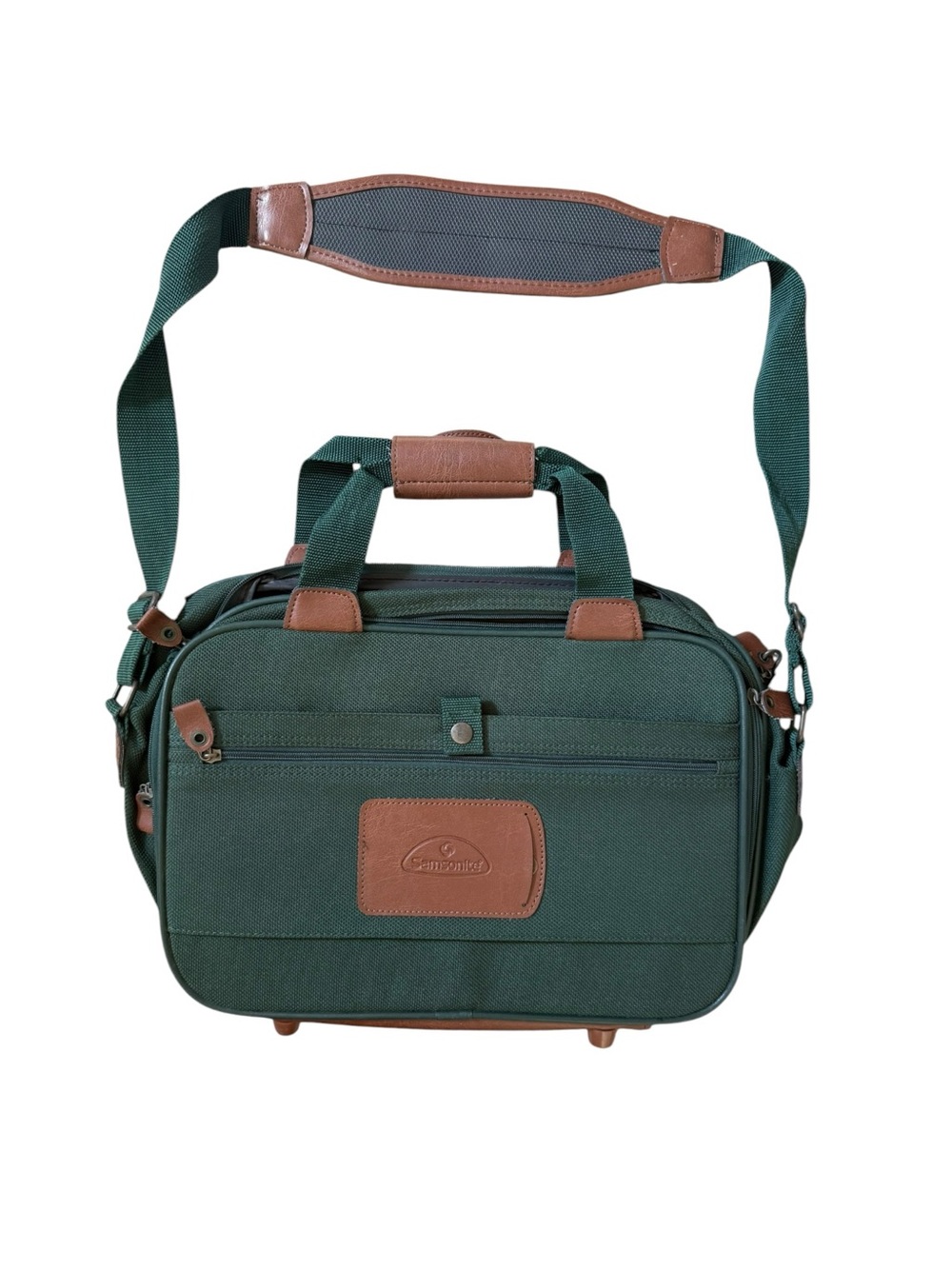 Samsonite Overnight Bag Dark Green Excellent Condition 18 Inch Long Carry On